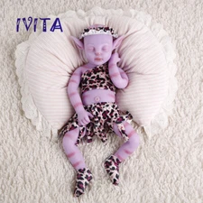 IVITA 20'' Floppy Pink Silicone Reborn Doll Newborn Baby Girl Xmas Gift Toy Doll