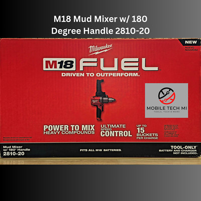 Milwaukee M18 FUEL 2810-20 1/2'' Mud Mixer w/ 180° Handle - Brand New - Tool Only