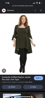 Women's Outlander Series Ruffled Peplum Jacket Completly Lined Size 6X