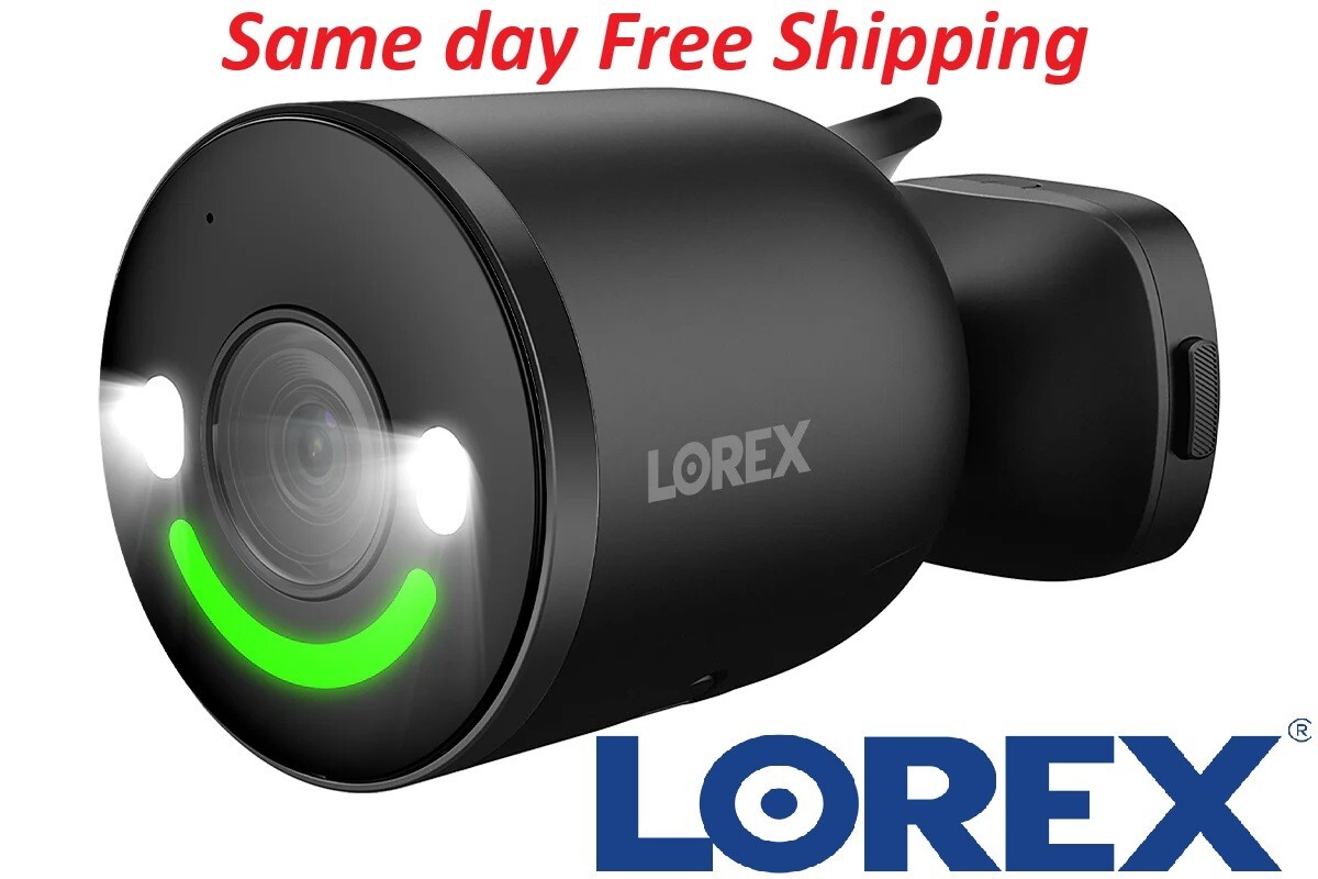 Lorex 4K Spotlight Outdoor Wi Fi 6 Security Camera with Smart Security 32 GB
