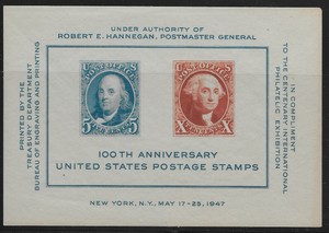 US-Scott-948-Souvenir-Sheet-1947-CIPEX-VF-MNH