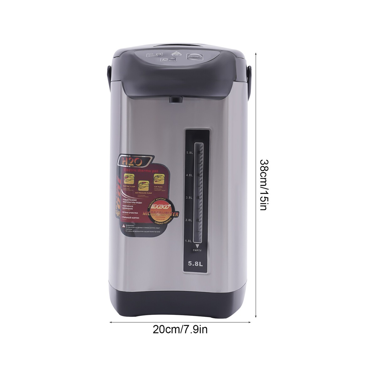 Bollitore Termopot 3,8L Acciaio Inox - Dispenser Acqua Calda E Fredda Per Casa E Ufficio - Foto 9