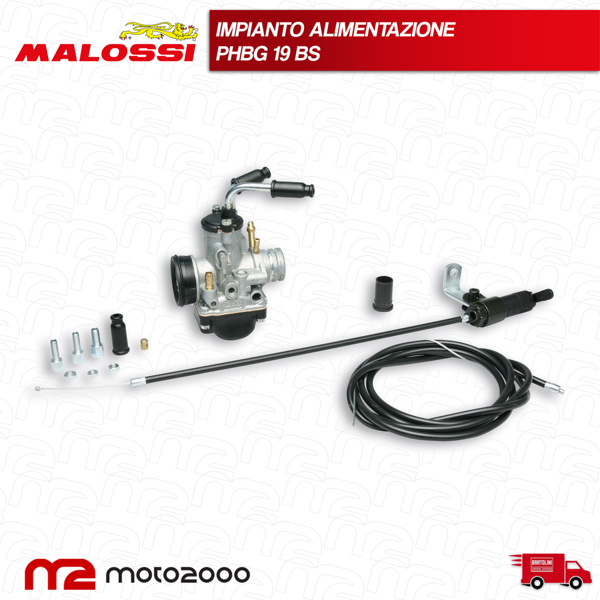IMPIANTO CARBURATORE MALOSSI PHBG 19 BS PER APRILIA RALLY SCARABEO