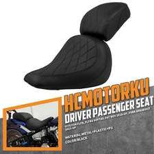 Black Driver Passenger Seat For Harley FLFB Fat Boy 18-2023 FXBR Breakout 23-24