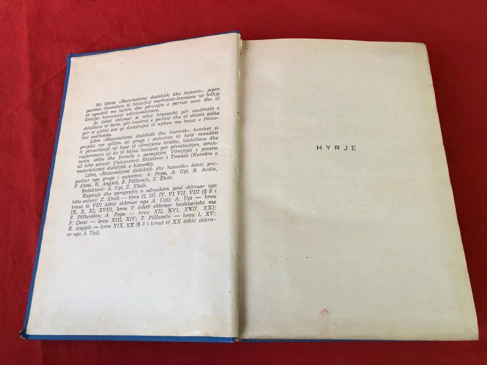 OLD ALBANIAN BOOK YEAR 1971 MATERIALIZMI DIALEKTIK DHE HISTORIK #1001 - Image 2 of 4