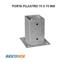 Staffa a bicchiere Porta Pilastro per travi in acciaio zincato 70X70