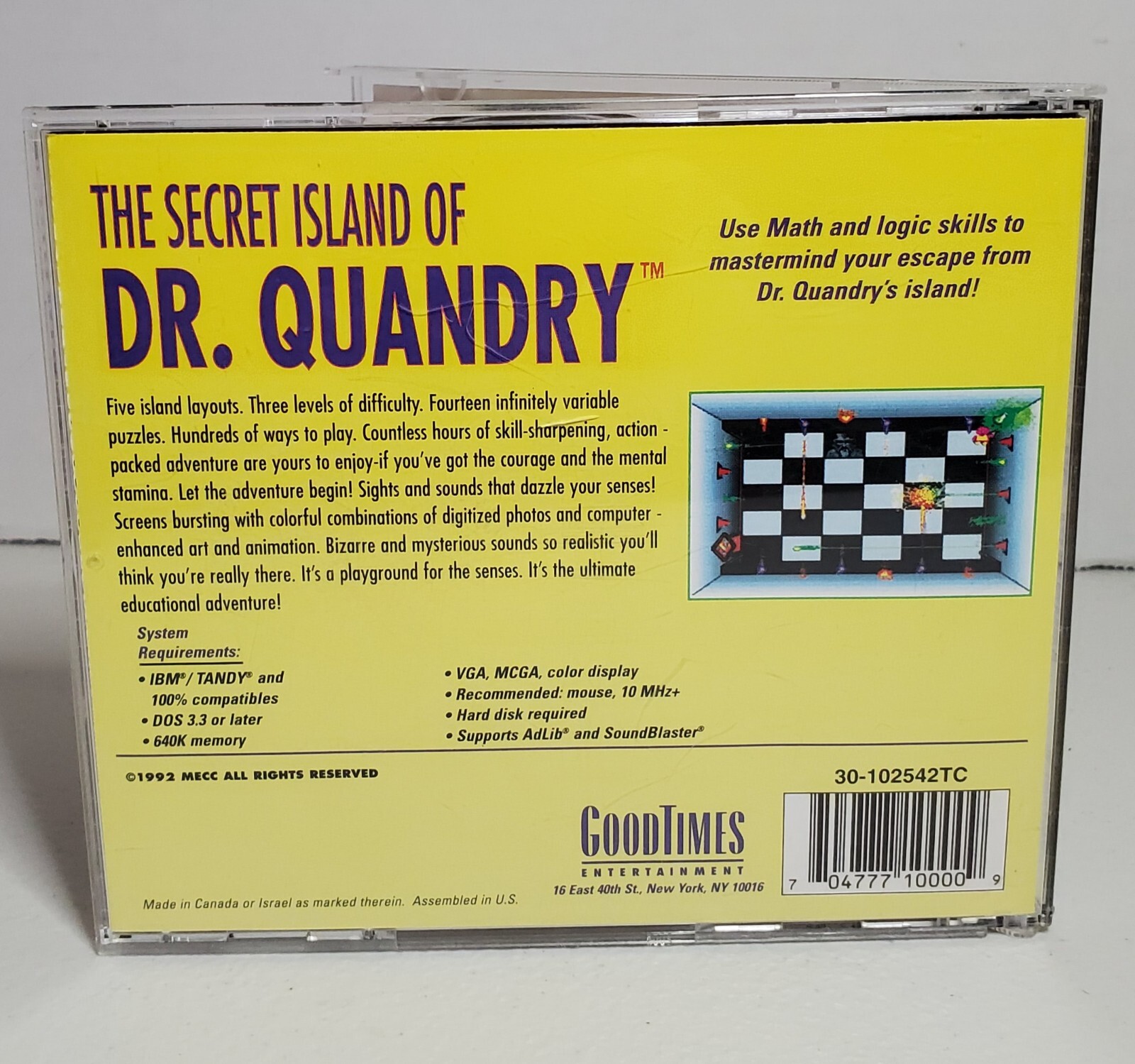 The Secret Island of Dr. Quandary PC CD learn math music reading kid