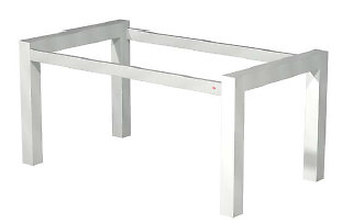 Wesco Tischgestell T20 Edelstahloptik 2000 x 1000 x 760 mm Gestell Tisch Metall