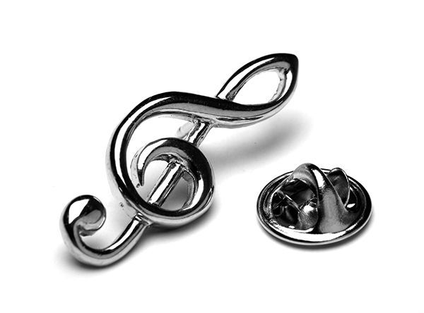 Treble Clef Metal Badge - Music Gift - Gift for Music Student - Music Badge