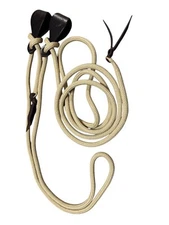 mecate rein yacht rope royal blue 5/8" w/natural, black or brown slobber straps