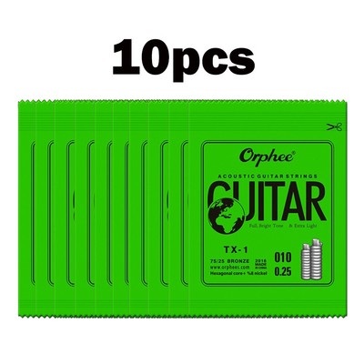 Orphee Premium Einzelsaite für Akustikgitarre 1. E-Saite 10er-Pack