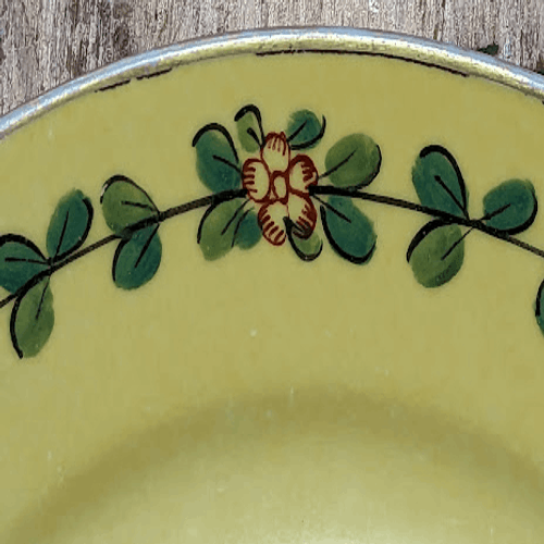Rare Antique French Limoges hand-painted luncheon plate 7.5" country design - Picture 4 of 6