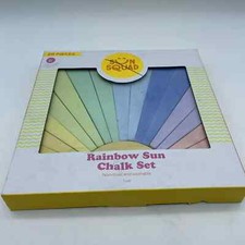 Sun Squad Rainbow Sun Chalk Set 20 Pieces Non-Toxic Washable Sidewalk Chalk