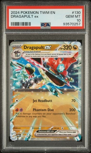 PSA 10 Dragapult ex 130/167 Twilight Masquerade TWM Pokemon Card GEM MINT