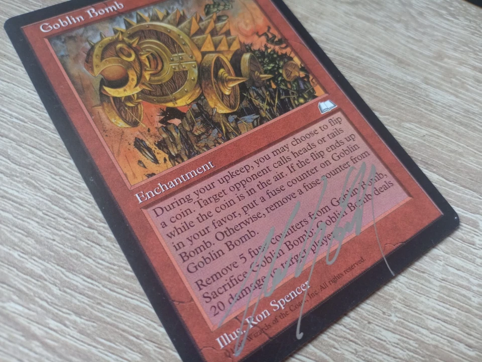 Goblin Bomb SIGNED, Weatherlight, MTG, red, 1997 - Image 3 of 4