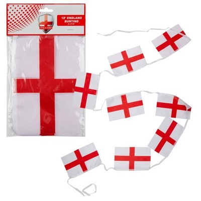 St George's 20ft Wimpelkette 10 Flaggen, Euro Deko für Fußballfans
