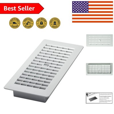 Airflow-Controlled 4x10 Plastic Register in Bone Finish - High Quality Assurance