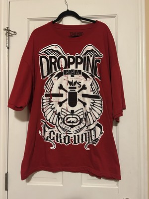 Ecko Unltd MMA T-Shirt Red Dropping Bombs Rare Excellent Condition Mens Size 3XL
