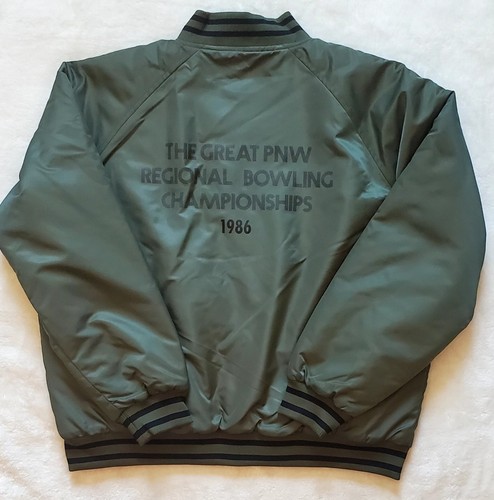 Mt. Rainier X Great PNW Beer Champs Jacket Quilt Line Full-Snap OD Green Large  - Picture 12 of 15