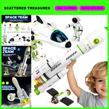 Space Rocket Toy Set for Kids - Astronaut Shuttle, STEM Planet Station Gift 3 