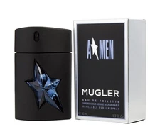 A MEN Angel AMEN Thierry Mugler 1.7 oz EDT refillable rubber spray cologne 50...