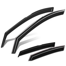 Fit 16-25 Chevrolet Malibu Glossy 4-Piece In-Channel Wind Rain Side Window Visor