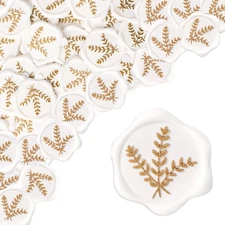 50 Pcs Adhesive Wax Seal Stickers Floral Envelope Seals Self Adhesive Wax Sticke