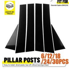 6-30x Pillar Posts Cover Trims For Chevrolet Captiva 2009-2018 Glossy Black