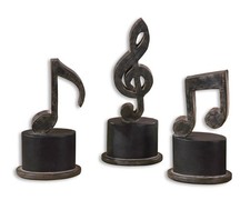 Uttermost 19280 Black Music Notes Set Of 3