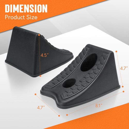 Cuñas de rueda, cuña de rueda de alta resistencia para automóvil, remolque de viaje, casa rodante - 8" x 4,7" x 4... - Imagen 5 de 9