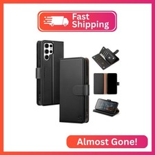 Shieldtop Compatible with Samsung Galaxy S24 Ultra Wallet Case with Card Holder,