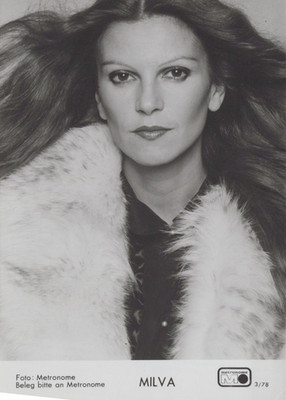 Milva  Photograph Original Black And White Press Promotional Print March 1978