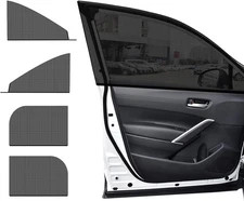 4 PCS Car Window Shades, Auto Front Rear Side Sun 4PCS, Black 