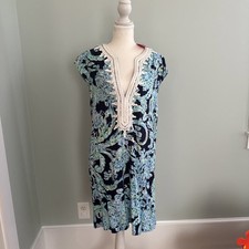 Lilly Pulitzer Tunic Dress in High Tide Navy Size L (slight flaw) NWT
