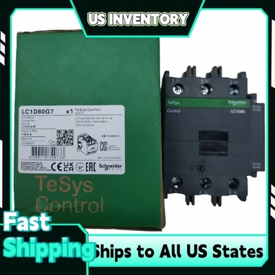 Schneider LC1D80G7 Contactor 3-Pole 80A 120V Coil 1PC NEW Fast Shipping US Stock