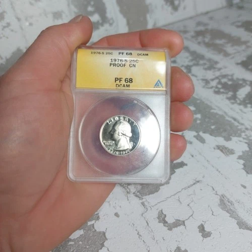 1976 S- ANACS 25C PF68 DCAM WASHINGTON QUARTER