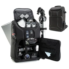 USA GEAR S17 Camera Backpack – Large DSLR Bag with Laptop & Tripod Storage