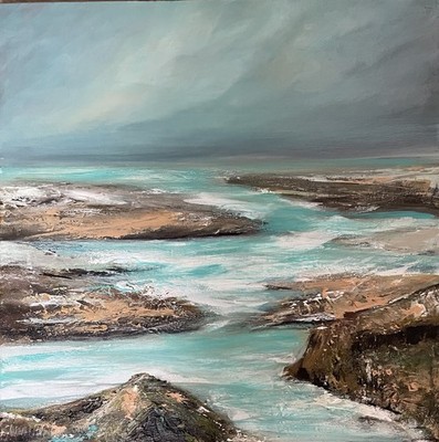 Gemälde auf Leinwand,50x50cm. Meereslandschaft, Meer, Einzelwerk,Oxana Rosenboom