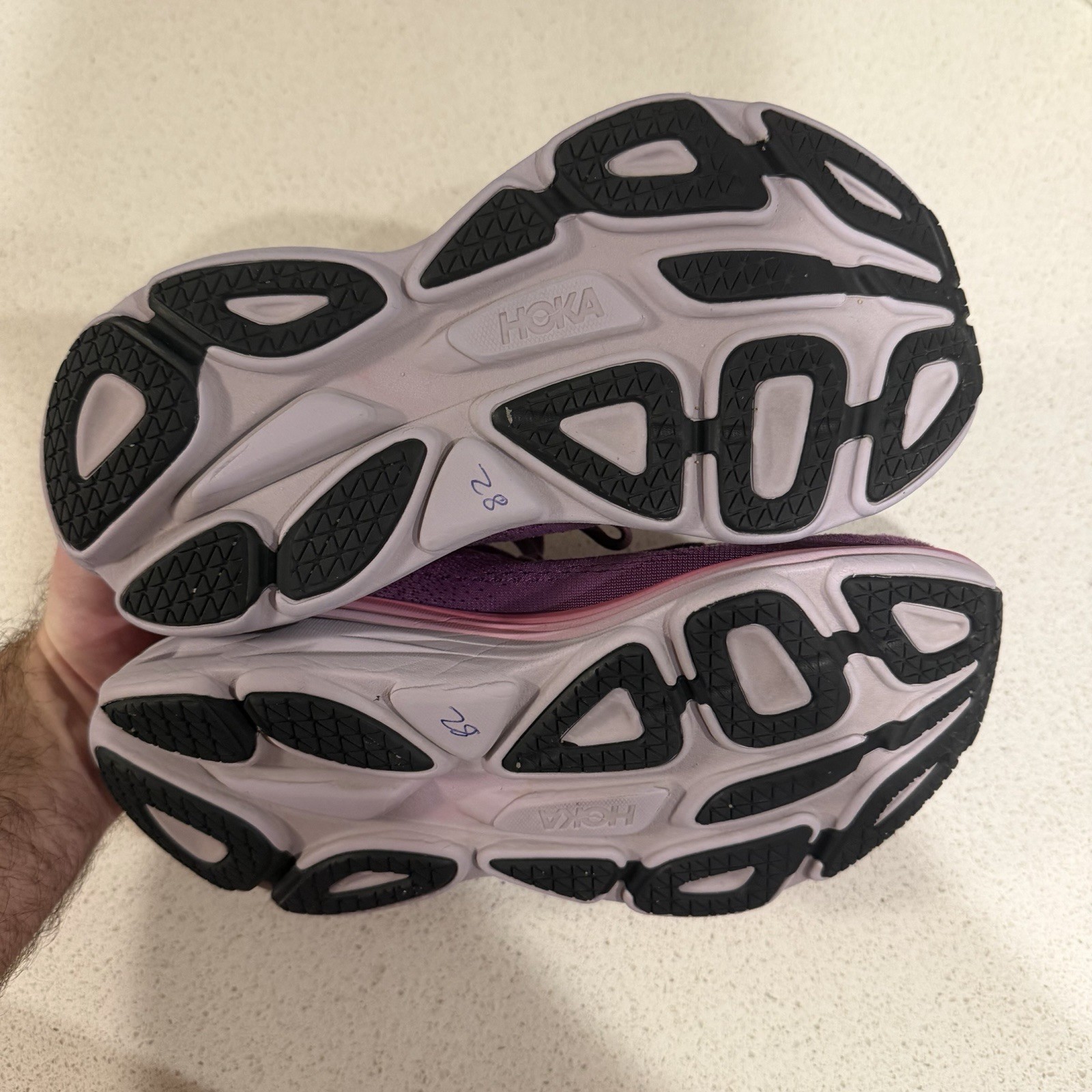 Hoka Bondi 8 Shoes Womens 6.5 Purple Grape Athletic Running Sneakers thumbnail 8