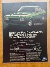 Der Capri im S-Tuning Ford 2.0 V6 S Oldtimer 1976 Vintage Ad Werbung Reklame