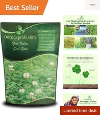 Perennial White Dutch Clover Seed - 2 lbs. Nitrocoated, Inoculated Clover See...