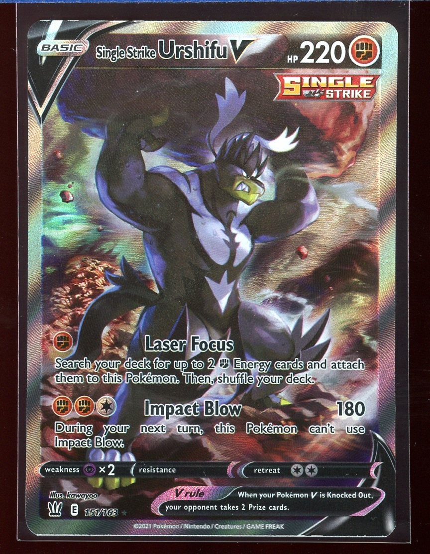 Single Strike Urshifu V NM Alt Art Battle Styles 151/163 Pokemon
