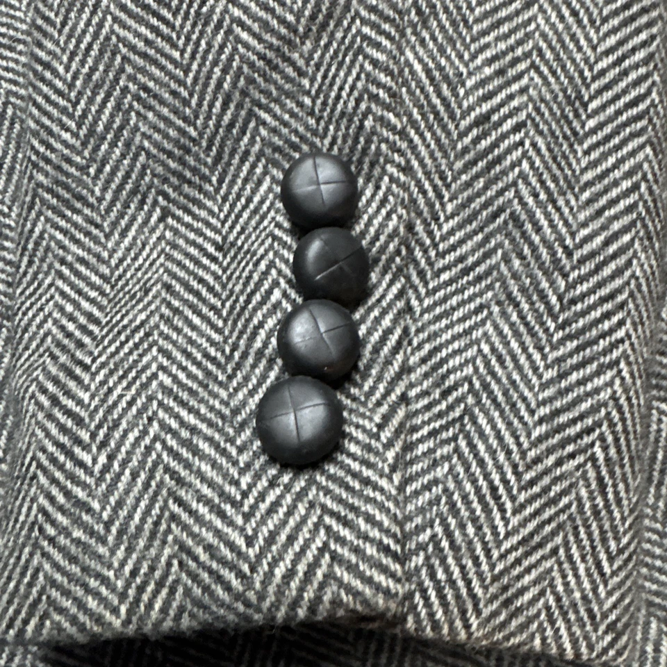 Blazer Abrigo Deportivo Chaqueta DE COLECCIÓN OAKTON Talla 42R Gris Espiga Tweed Mezcla Lana Foto 2 de 4