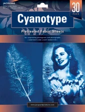 Jacquard Cyanotype Pretreated Fabric Sheets 8.5"X11" 30/Pkg-