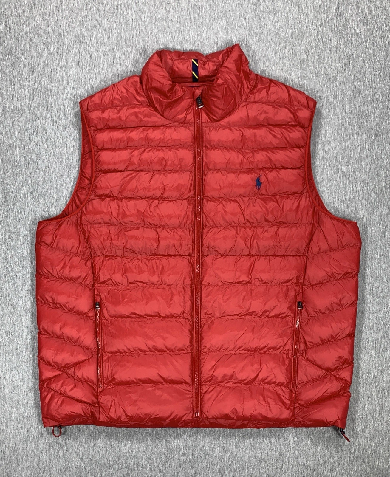 Polo Ralph Lauren PrimaLoft Packable Water Repel Full Zip Red Puffer Vest 2XL