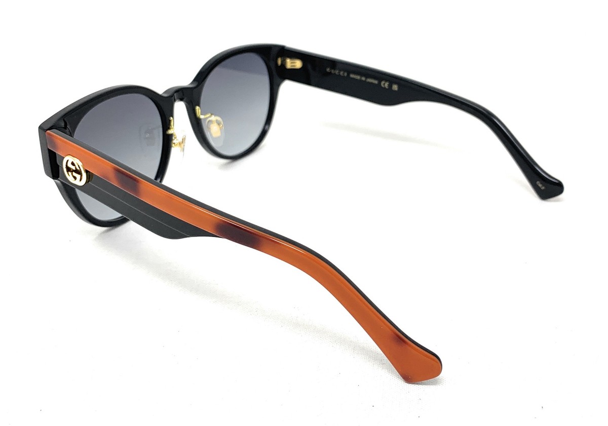 GUCCI Women\'s Sunglasses GG1304SK 001 Shiny Black-Havana-Grey Round 56mm Amazon.com: Gucci GG1304SK 001 Sunglasses Women main image 2