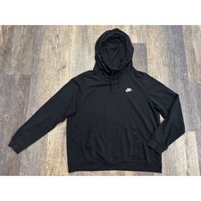 Nike Sportswear Essential Funnel Neck Hoodie Black Fleece Pullover Large BV4116