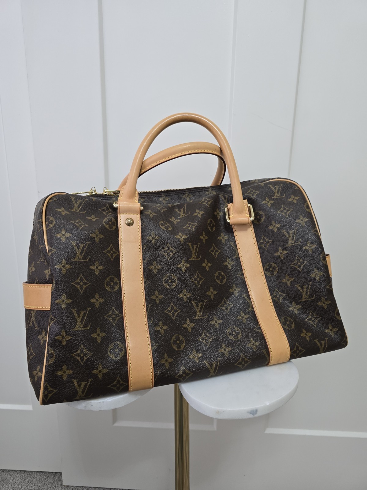 LOUIS VUITTON Monogram Carryall Boston Bag Travel Handbag M40074
