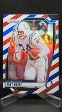 LENNY MOORE 2024 PRIZM RED WHITE & BLUE PARALLEL REFRACTOR COLTS