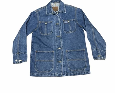 VTG Ralph Lauren Denim Barn Jacket Womens S Small Western Chore Coat - Image 1 of 4
